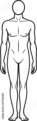 Illustration of a stylized human figure with a blank face standing in a white gradient background