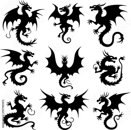 Dark Fantasy Tattoo Art Collection – Skulls, Dragons, Hearts & Mythical Creatures lion vector


