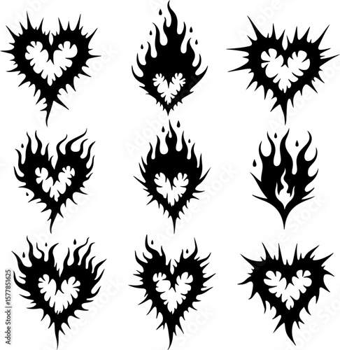 Dark Fantasy Tattoo Art Collection – Skulls, Dragons, Hearts & Mythical Creatures lion vector

