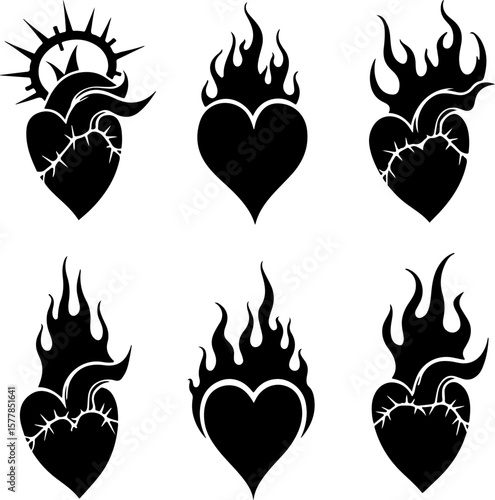 Dark Fantasy Tattoo Art Collection – Skulls, Dragons, Hearts & Mythical Creatures lion vector

