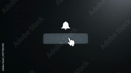 Subscribe Click Animation on black background
