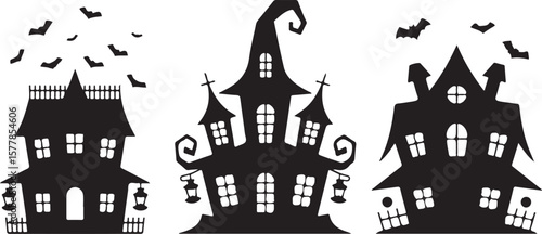 Wallpaper Mural Spooky Halloween Silhouette Collection Vector

Haunted House with Bats and Moon Halloween Scene

Witch Flying on Broomstick Halloween Silhouette

Halloween Pumpkin and Cat Silhouette Illustration

Cre Torontodigital.ca