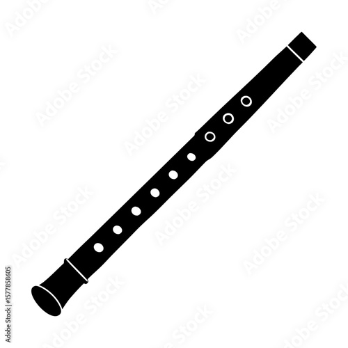 Musical instrument wind instrument flute woodwind instrument silhouette