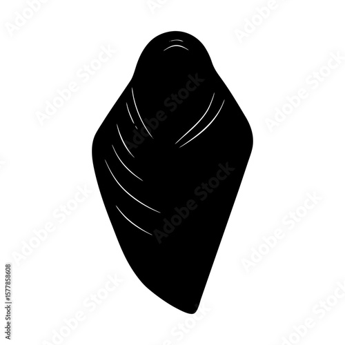 Woman wearing hijab islamic clothing traditional modest apparel silhouette