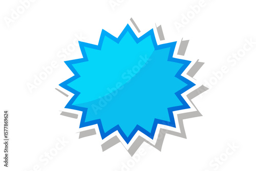 Blue burst vector graphic design element with star shape for sale promotion use