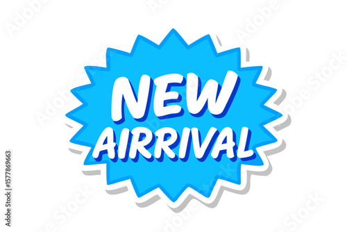 New arrivals badge vector design for promotion and marketing in retail store