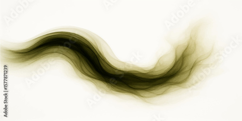 A colorful, flowing smoke pattern curves softly on a white background, creating an artistic and beautiful light design