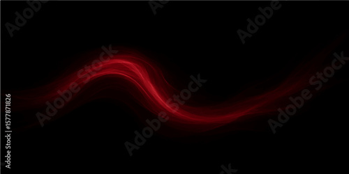 Soft red smoke waves on dark black background with glowing swirls and modern abstract style