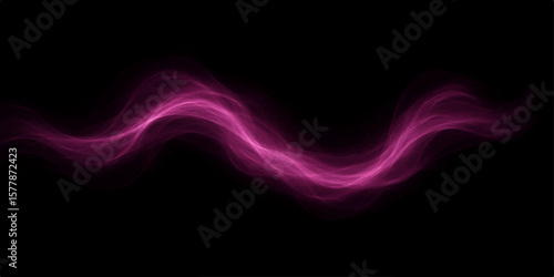 Abstract purple and pink smoke with flowing light waves and swirling patterns