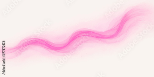Bright pastel pink smoke swirl design on soft white background with dreamy flowing curves