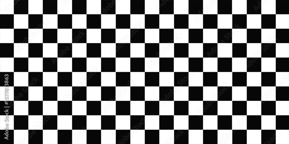 Fototapeta premium Black and white checkered pattern, Checkerboard seamless pattern, vector, modern, eps10,
