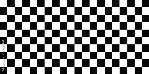 Black and white checkered pattern, Checkerboard seamless pattern, vector, modern, eps10,