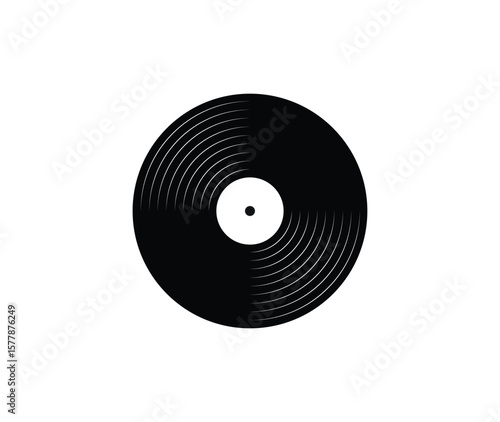 Vinyl plate record design illustration logo 