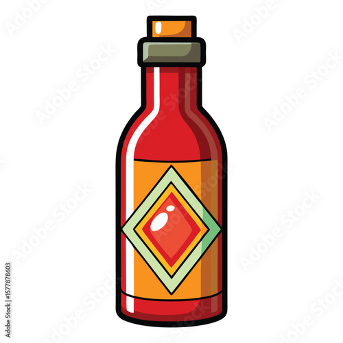 A elegant image showcasing a red wine bottle and glass