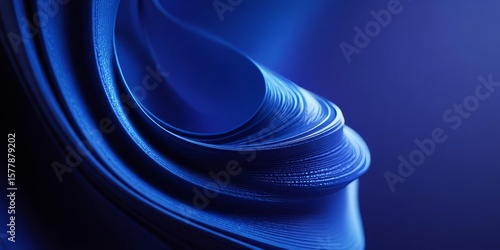 Abstract Blue Swirls: A Study in Texture, Light, and Form