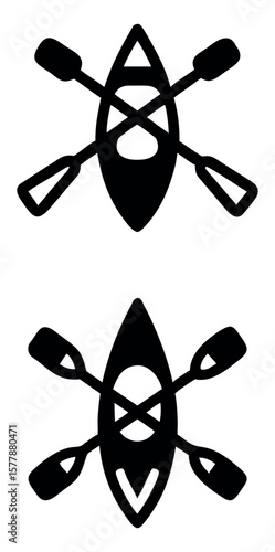 Kayak Paddling Icons