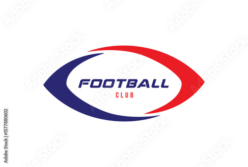 American Football badge logo vector - Rugby logo