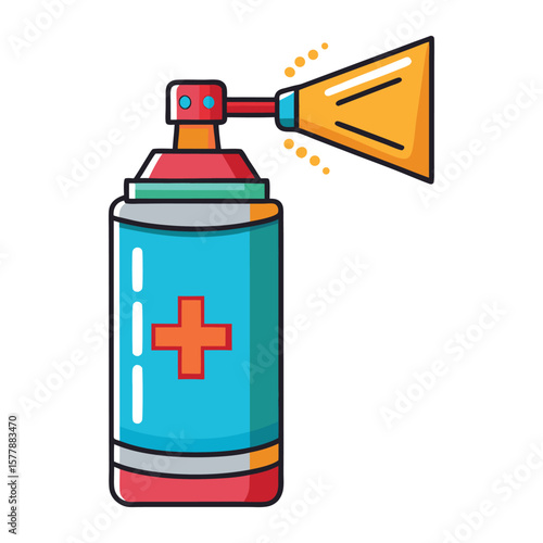 Red fire extinguisher isolated on a white background, ready for emergency use