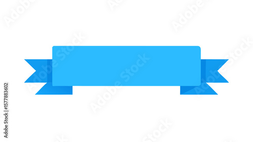 Blue ribbon banner vector graphic design element for web and print decoration