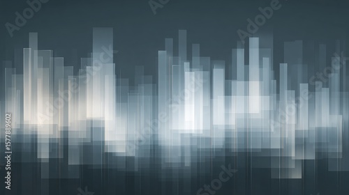 Wallpaper Mural Minimal blue and gray bar chart on a digital screen with subtle gradients and glow Torontodigital.ca