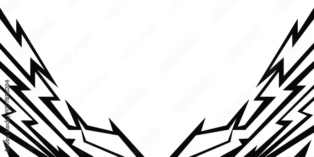 Fototapeta premium Minimalist background with jagged zigzag pattern and some copy space area