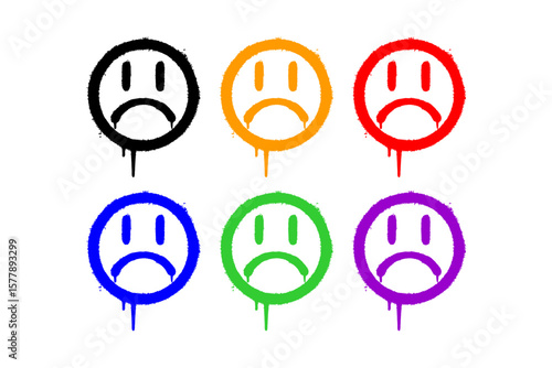 sad emote vectors grunge