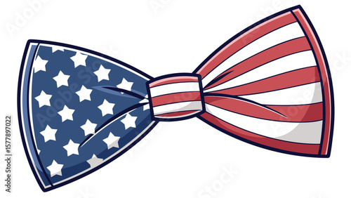 Patriotic American Flag Bow Tie stars stripes