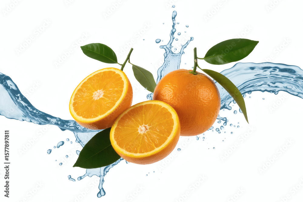 foods orange and water splash Natural On White foods orange and water splash Natural On White