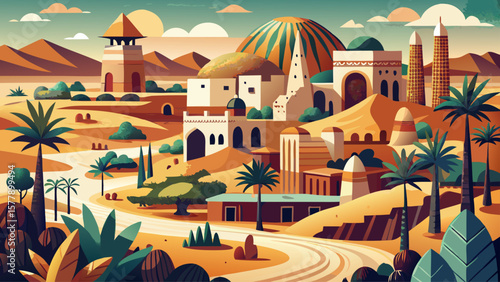 N'Djamena, Chad – Dry landscapes frame mosques, busy roads, and desert gardens. Earthy tones and Sahel textures create a unique visual rhythm.