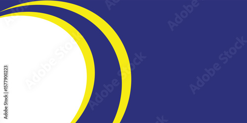 Abstract blue horizontal banner, modern business background template with copy space