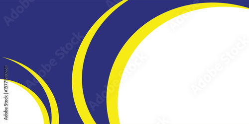 Abstract blue horizontal banner, modern business background template with copy space