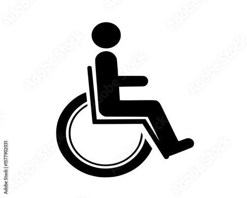 Accessible wheelchair symbol for disability awareness