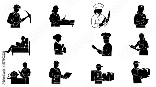 People working and relaxing in various professional settings daily