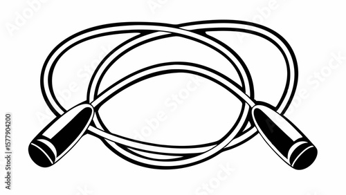 Vector illustration of a jump rope for fitness and cardio workouts