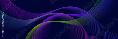 Abstract background design with diagonal blue and pink or purple line pattern. Vector horizontal format for digital luxury business banner, contemporary cover,