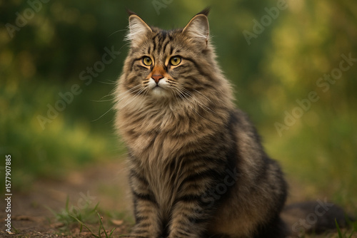 Wallpaper Mural Cat on the grass Torontodigital.ca