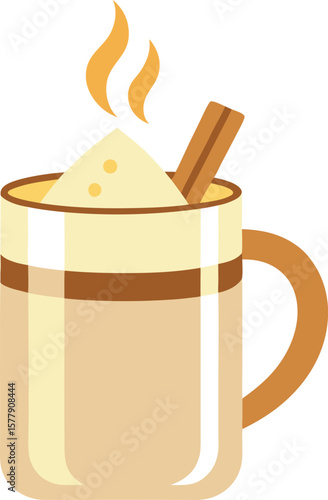 Warm and Cozy Cinnamon Spiced Hot Chocolate in a Mug, Perfect for a Winter Day