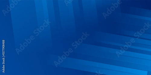 Abstract blue background with glowing geometric lines. Modern blue gradient square shape design. Futuristic technology concept. Suit for brochure,