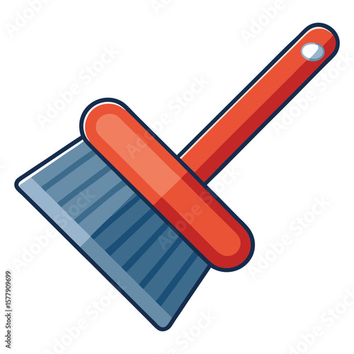A 3D render vector illustration of a red and yellow razor blade icon, a sharp business tool symbol on a white background