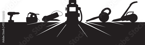 Power tools and garden equipment collection drill grinder