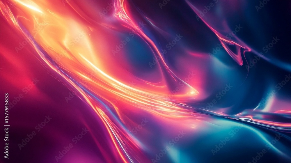 Naklejka premium Vibrant abstract light in fluid motion.