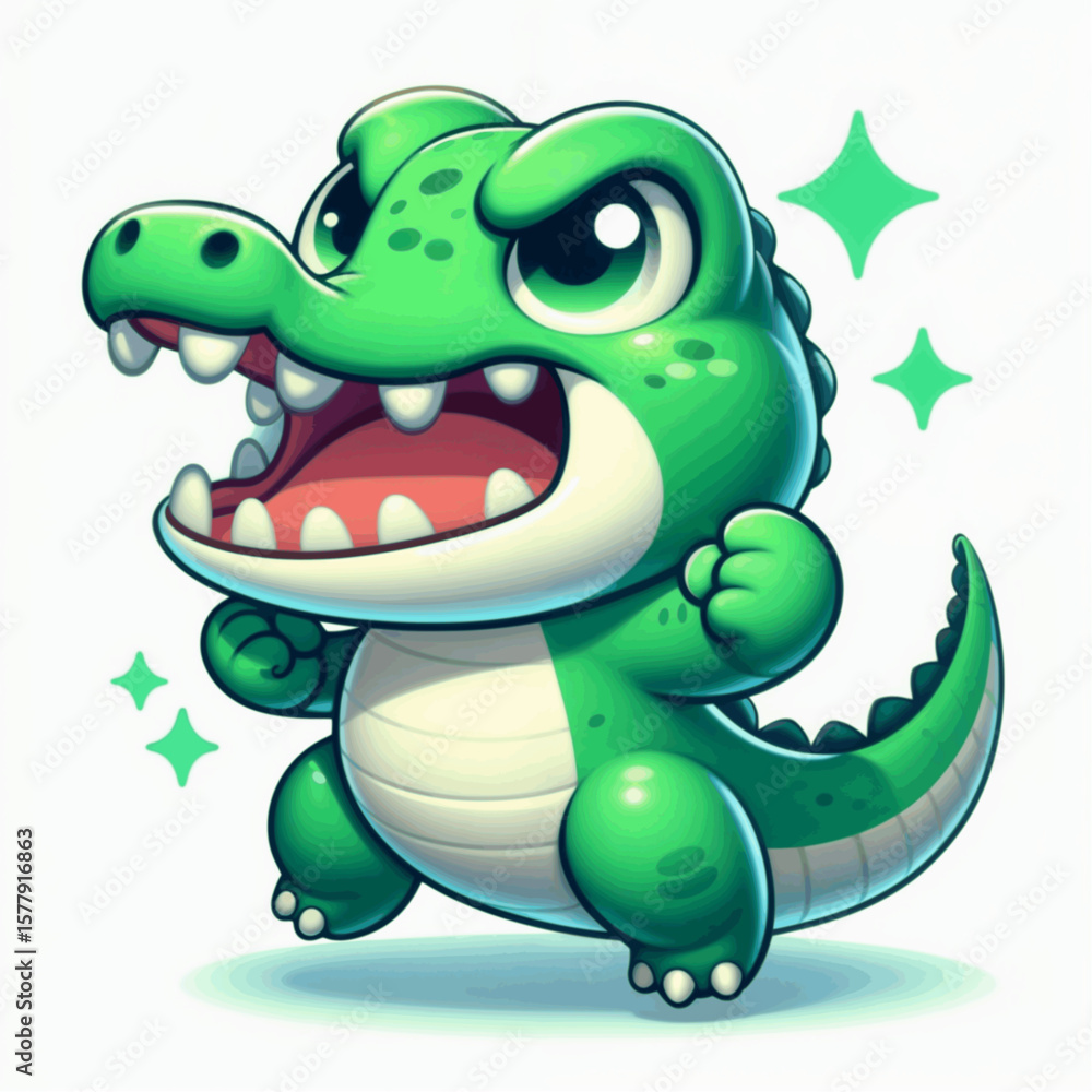 Fototapeta premium cartoon crocodile