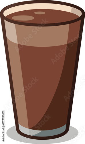 Cold Pressed Juice Variations Delicious Chocolate Drink in a Tall Glass, Perfect for a Refreshing Treat