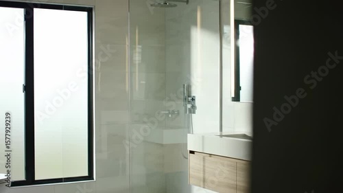 Wallpaper Mural Modern bathroom with a window Torontodigital.ca