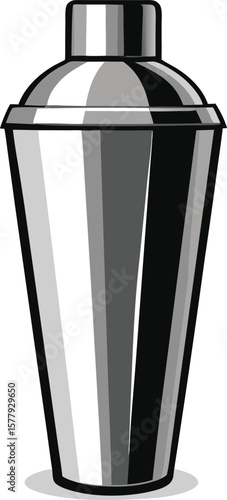 Functional Wellness Beverages Classic Metal Cocktail Shaker, Bar Tool, Bartender Equipment, Shiny Stainless Steel, Beverage Mixer, Professional Cocktail...