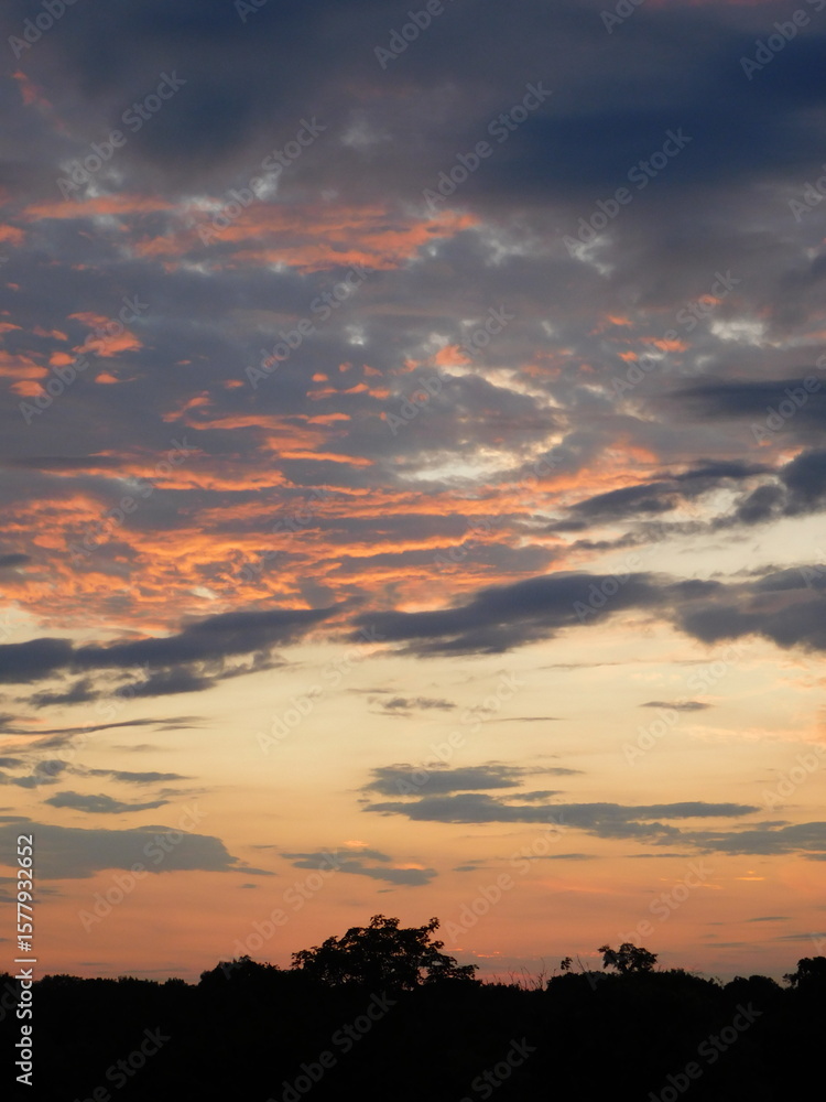 Fototapeta premium red sunset sky