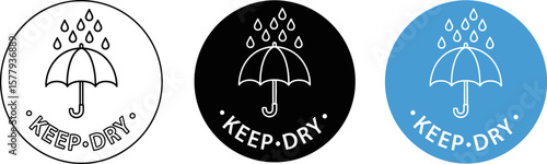 Keep dry symbol vector illustration for packaging and shipping instructions