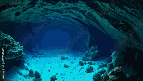 Underwater cave