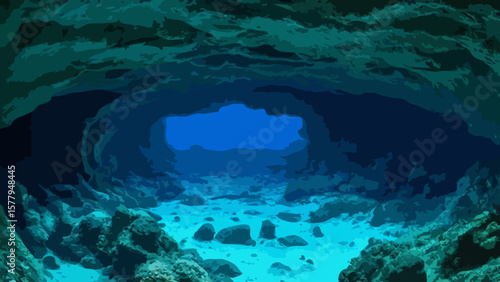Underwater cave