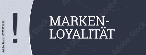 Canvas Print Markenloyalita?t (Brand loyalty) - A blue banner illustration with white text